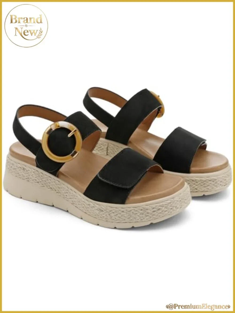 UBFEN Women's Platform Wedge Sandals Orthopedic Arch Support Espadrille